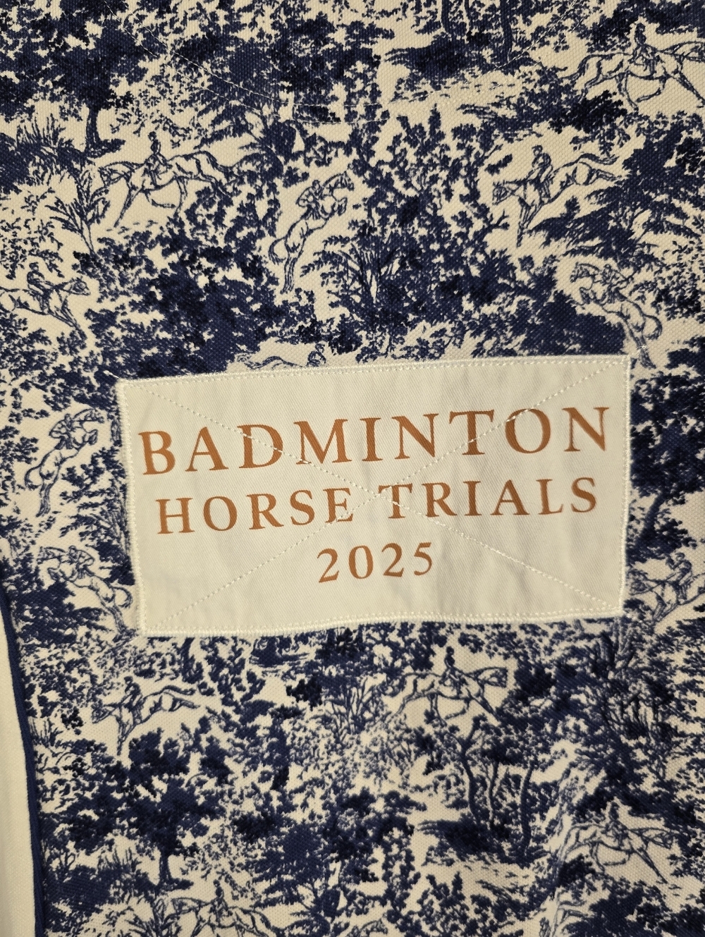 Joules Badminton Horse Trails Navy White Toile SSleeve Equestrian Polo Ladies 10 - Picture 10 of 13